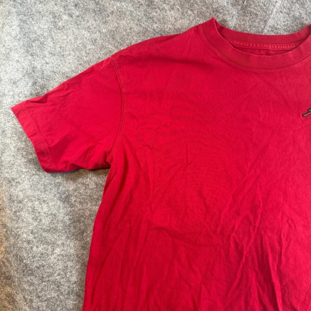 Jordan T-Shirt Mens Sz L Loose Fit Red Jumpman Logo Crew Neck Cotton Tee Short